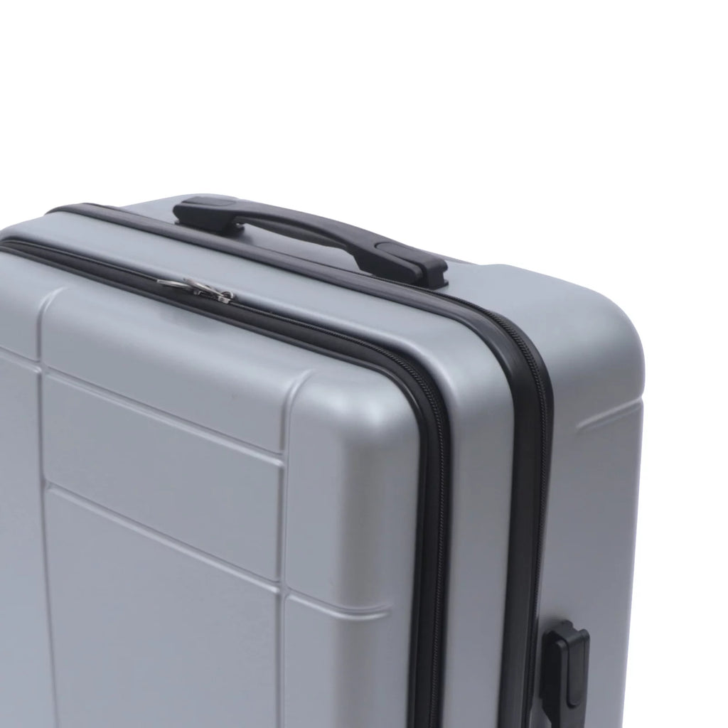 Wuzstar 24" Traveling Luggage PC+ABS Luggage Bags with TSA Lock Resilient Spinner Wheels Hardside Carry On Suitcase , Silver