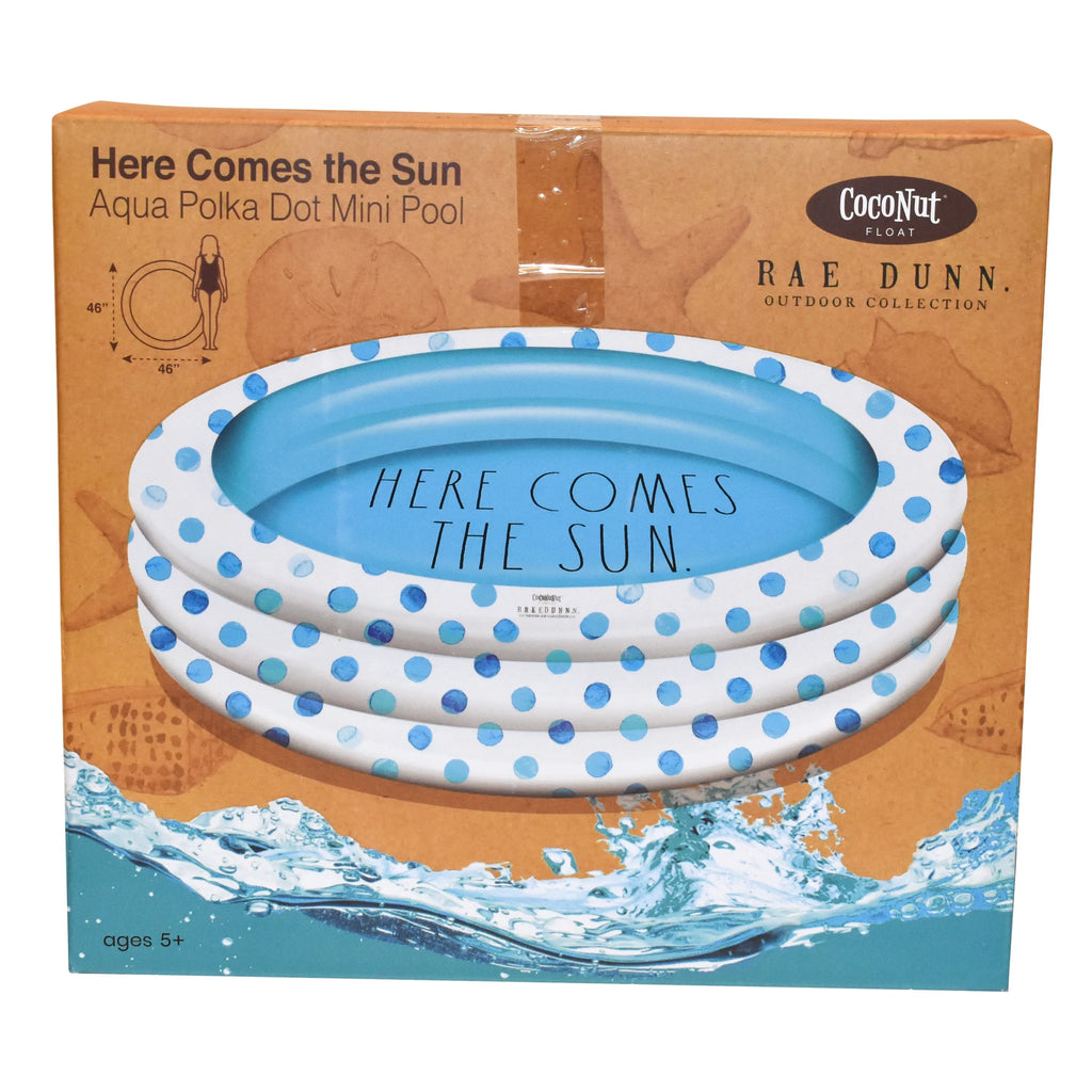 Rae Dunn Aqua Polka Dot Mini Pool by CocoNut Float - Here Comes The Sun Theme