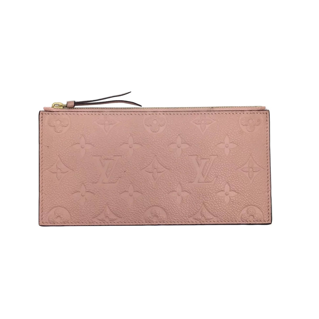 Pre-Owned LOUIS VUITTON Louis Vuitton Monogram Implant Pochette Felicie M67856 Chain Wallet Bag Pink G Hardware Gold Rose Ballerine Women's (Fair)