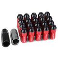DNA Motoring LN-ZTL-9027-125-RD 20-Piece M12 x 1.25 Aluminum Alloy Wheel Lug Nuts +2 X Deep Drive Extension (Red)