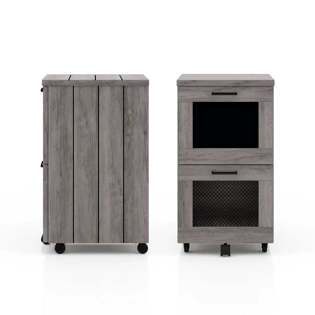 Denhour DH BASIC Rustic Grey 2-Drawer File Cabinet by