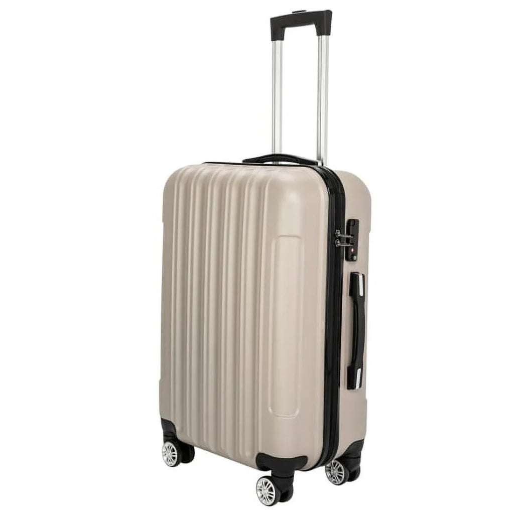 Capri 3 Piece Luggage Set with Spinner Wheels(20/24/28), Champagne