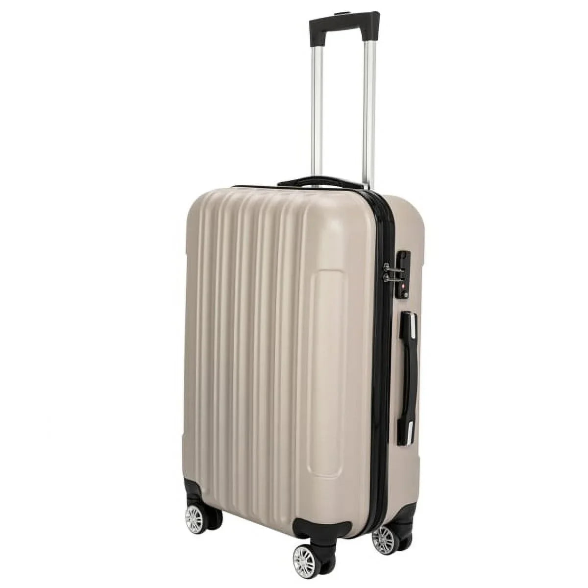 Capri 3 Piece Luggage Set with Spinner Wheels(20/24/28), Champagne