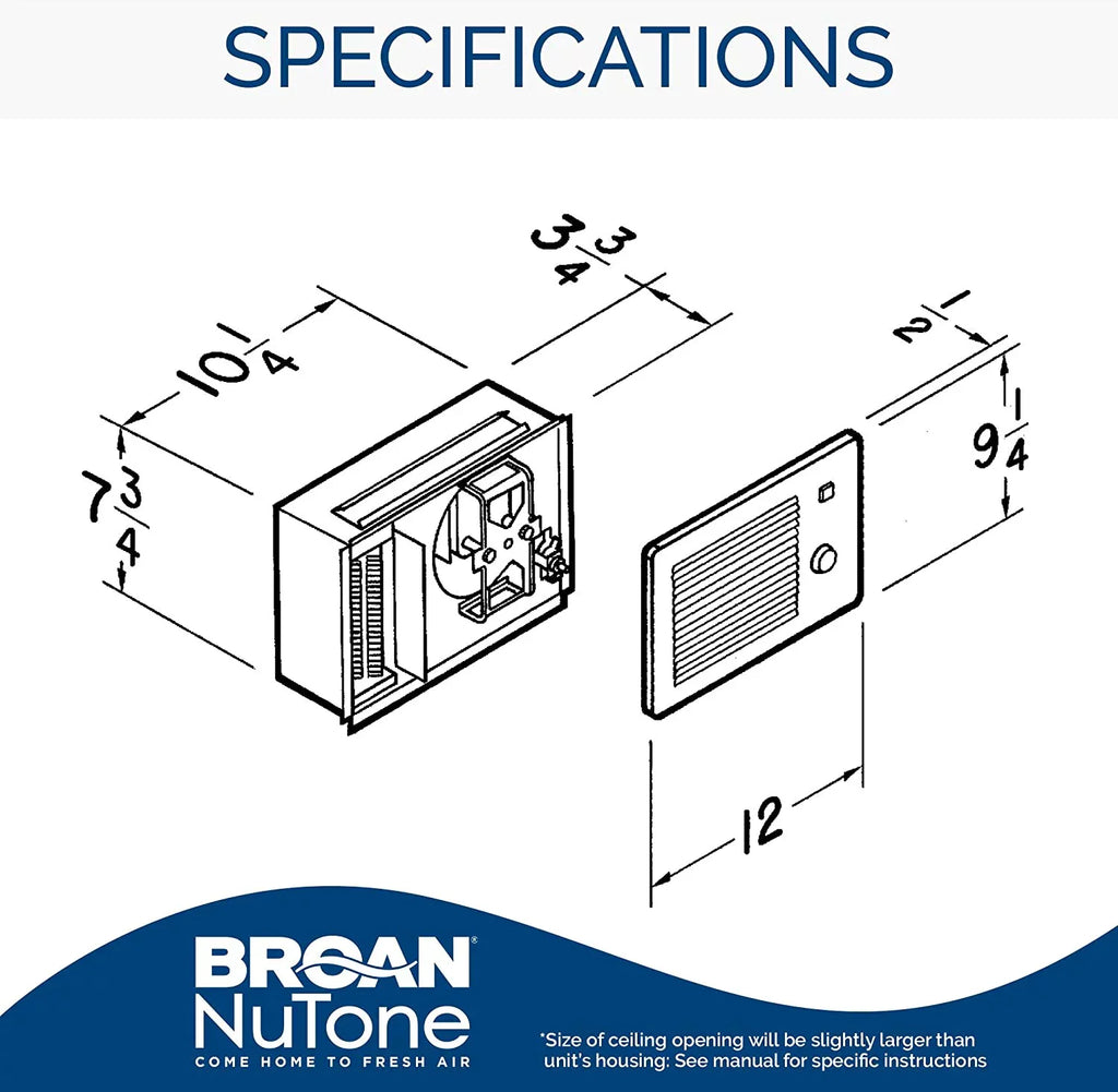 Broan 170 Wall Heater - White