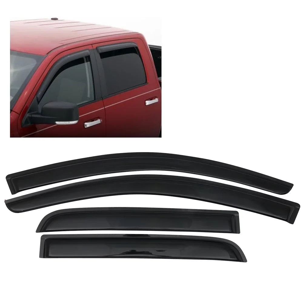 Ikon Motorsports with 14-23 Mitsubishi Mirage Hatchback Acrylic Window Visors Vent Windshield Deflector Rain Guard 4Pc Set Outside Mount 2014 2015 2016 2017 2018 2019 2020 2021