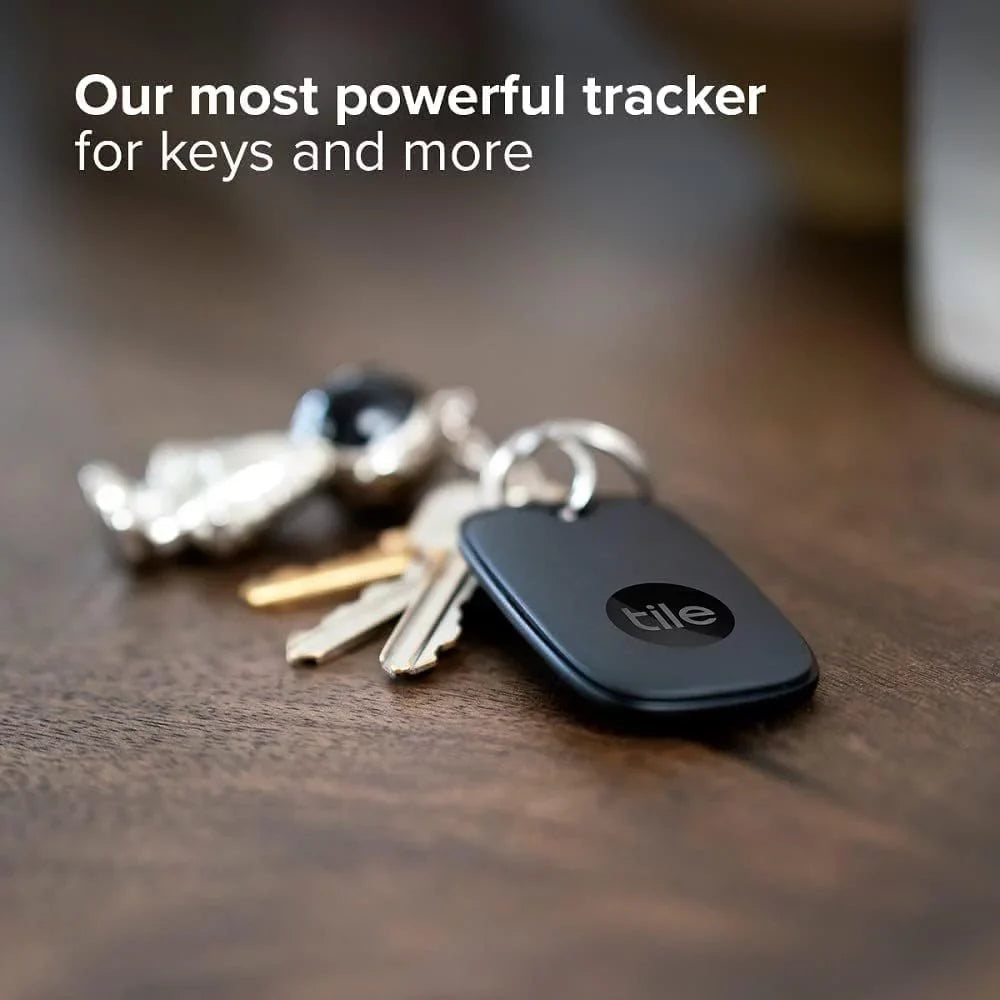Tile Pro 2022 1-Pack. Powerful Bluetooth Tracker, Keys Finder and Item Locator Keys, Bags, and More; Up to 400 ft Range. Water-. Phone Finder. iOS and Android . Non-Retail