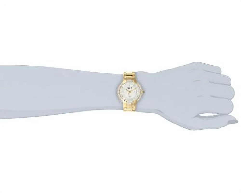 Women's Stainless Steel Diamond Date Gold-Tone Bracelet Watch