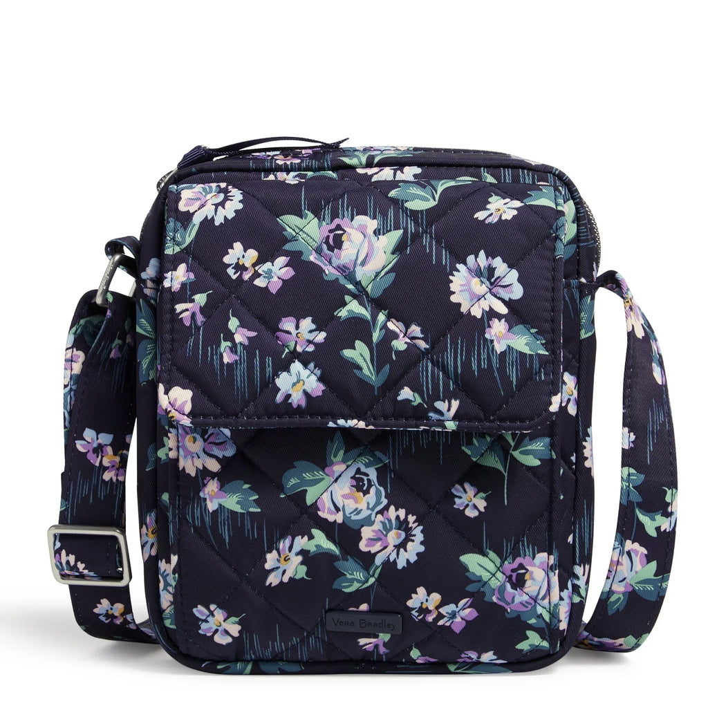 Vera Bradley Women's Permance Twill Small Crossbody Bag Navy Garden