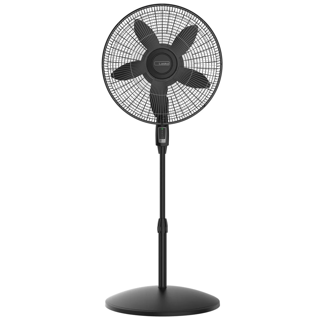 Lasko Cyclone Max 18" 4-Speed Large Room Pedestal Fan with Remote, 53" H, Black, S18605, New
