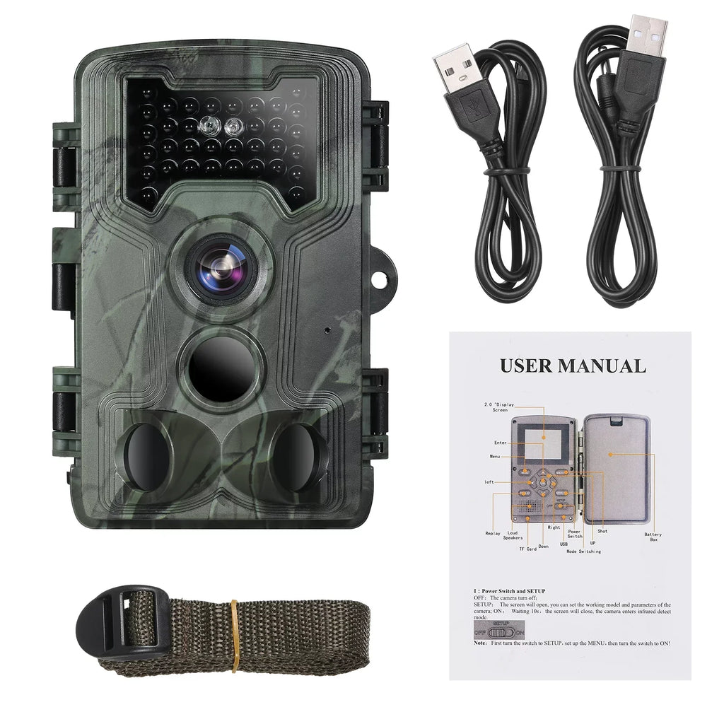 Waterproof 1080P Trail and Game Camera, 36MP Night Vision Camera Wildlife Researching