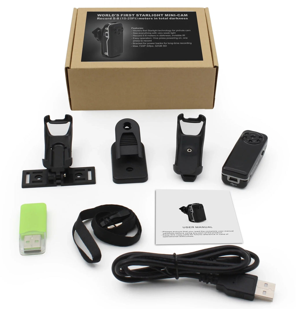 micro Police Body Camera Video Cam w/ Night Vision - NEW 2021