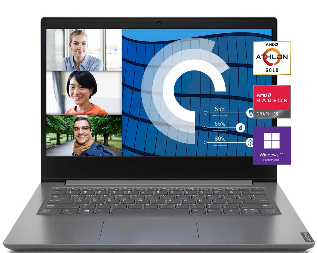 Newest Lenovo V14 ADA Business Laptop, 14'' Full HD Screen, AMD Athlon Gold 3150U, 12GB RAM, 256GB PCIe SSD, Wi-Fi, HDMI, Windows 11 Pro