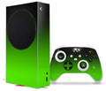 WraptorSkinz Skin Wrap Suitable with the 2020 XBOX Series S Console and Controller Smooth Fades Green Black (XBOX NOT INCLUDED)