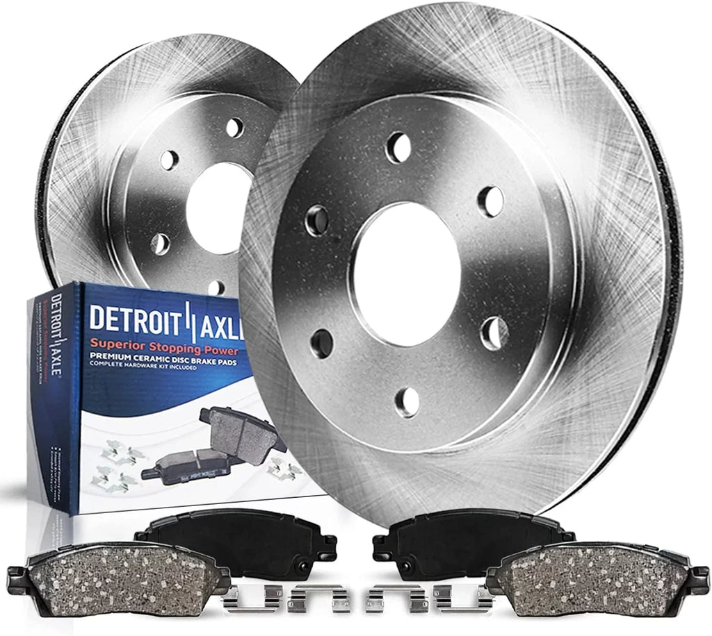 Detroit Axle - Front Brake Kit Chevy GMC Silverado Sierra Yukon XL Avalanche 1500 Tahoe Cadillac Escalade EXT ESV Disc Brake Rotors Ceramic Brakes Pads : 12" Rotor - [4-Wheel Disc Model]