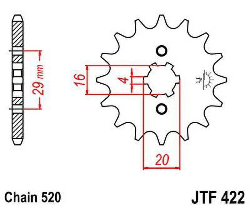 Front & Rear Sproket Kit YAMAHA IT125 G,H-USA 80-81 JT Sprockets