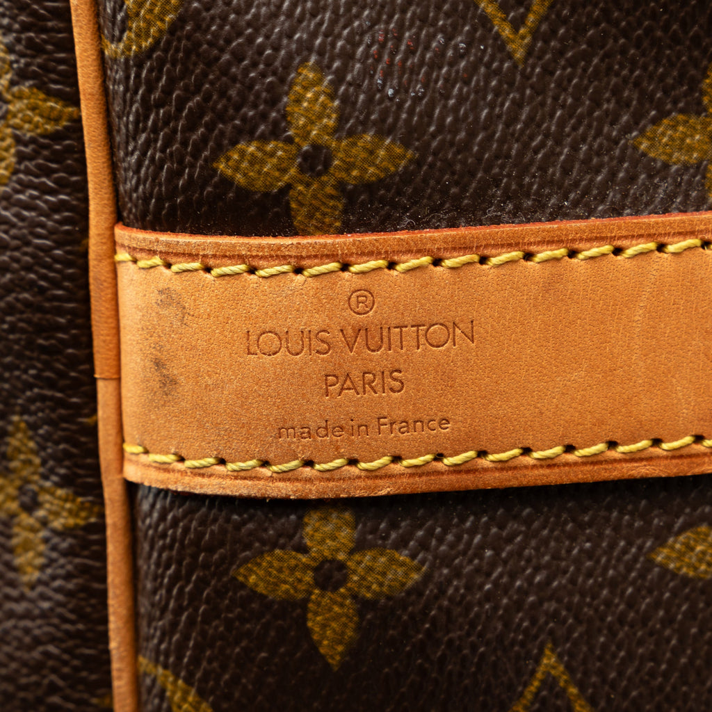 Pre-Owned Authenticated Louis Vuitton Monogram Keepall Bandouliere 60 Canvas Brown Travel Bag WeekenderBag Unisex (Good)