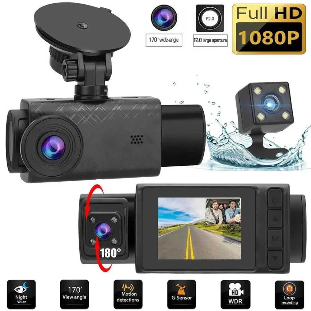 Shinysix Dash Camera,Cam Camera Auto Safety Mirror Car Video Car Camera Auto Cam 2in Clear Car Video Car Car Video Car Camera Camera 3 Cam Rearview Mirror Car 3 Cam 2in Clear Car Rearview