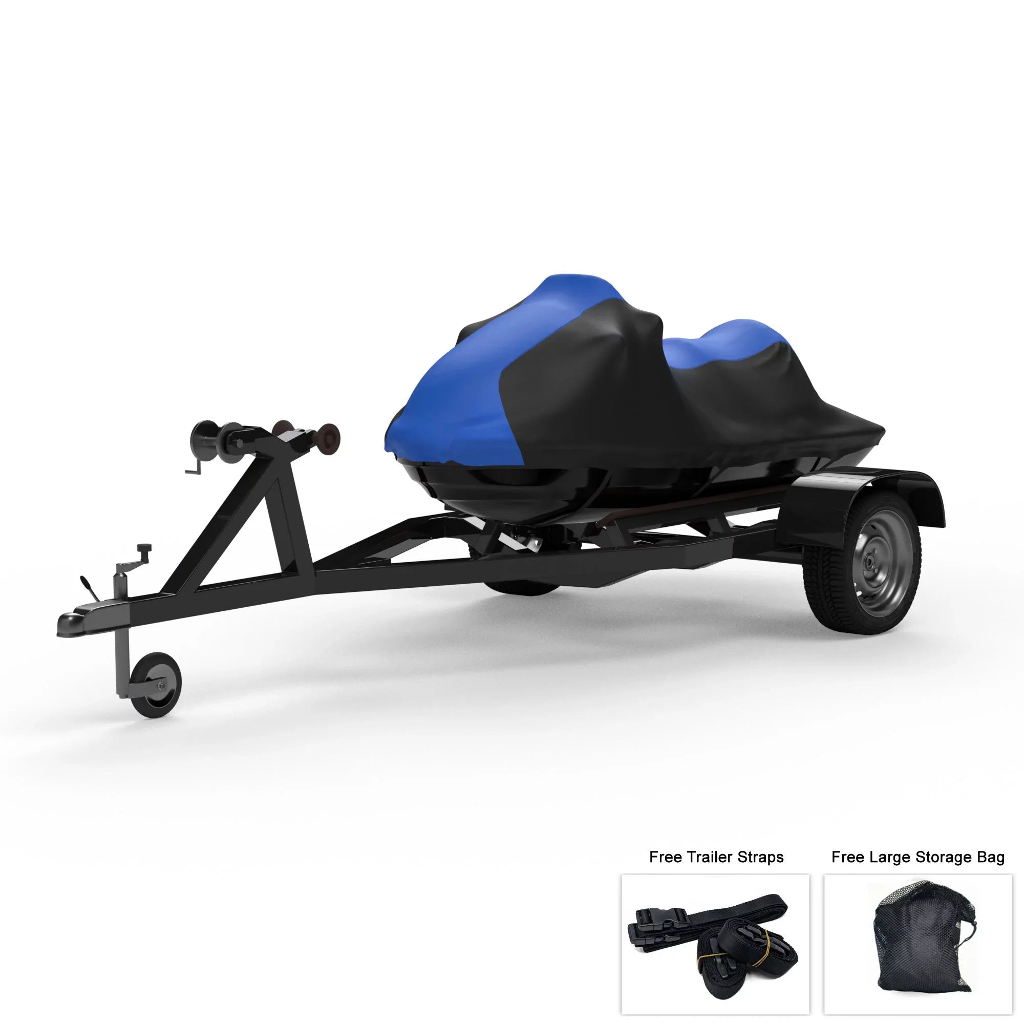 proof Jet Ski Coating For YAMAHA GP 800R 2001-2005 - / Black Color - All - Trailerable - Protects from Rain, Sun, UV Rays, And More! Includes Trailer Straps And Storage Bag