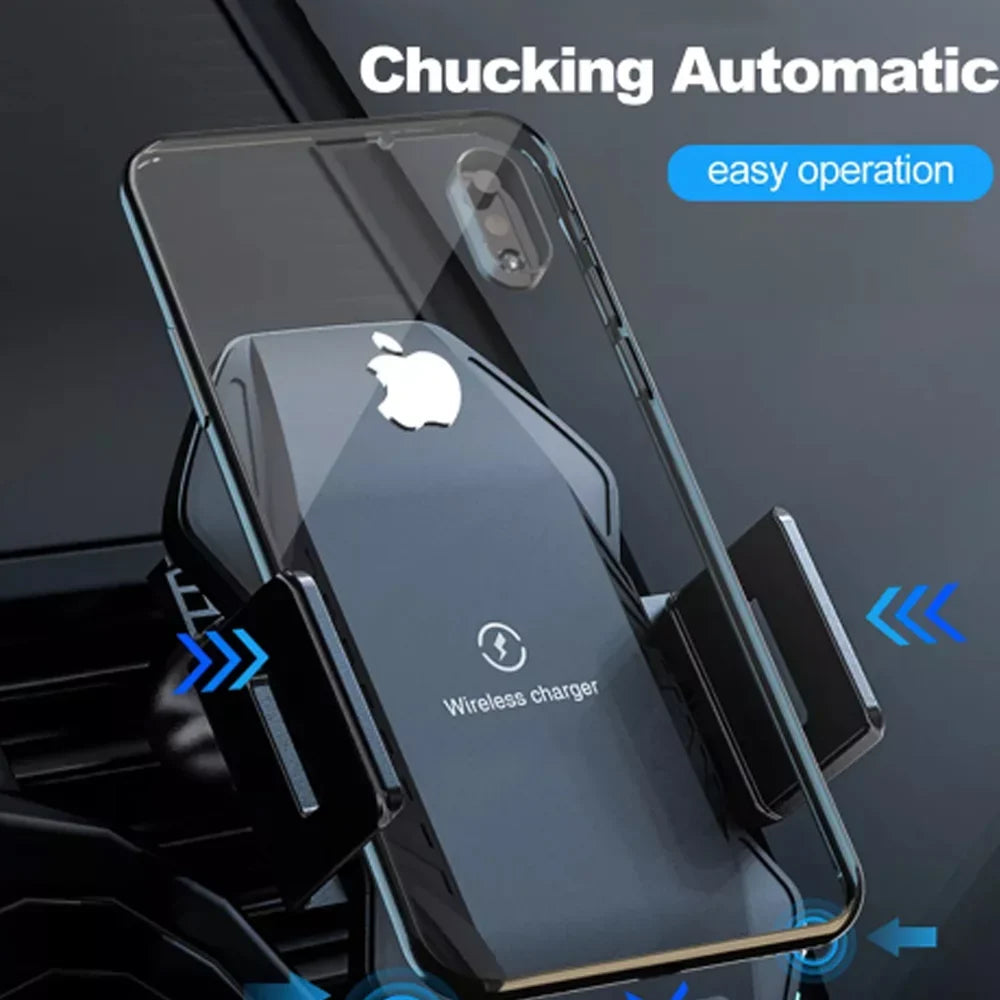Wireless Car Charger, Saoqi 10W Smart Sensor Auto Clamping Air Vent Dashboard Windshield Car Phone Holder Mount, iPhone, Samsung, Google, LG, etc