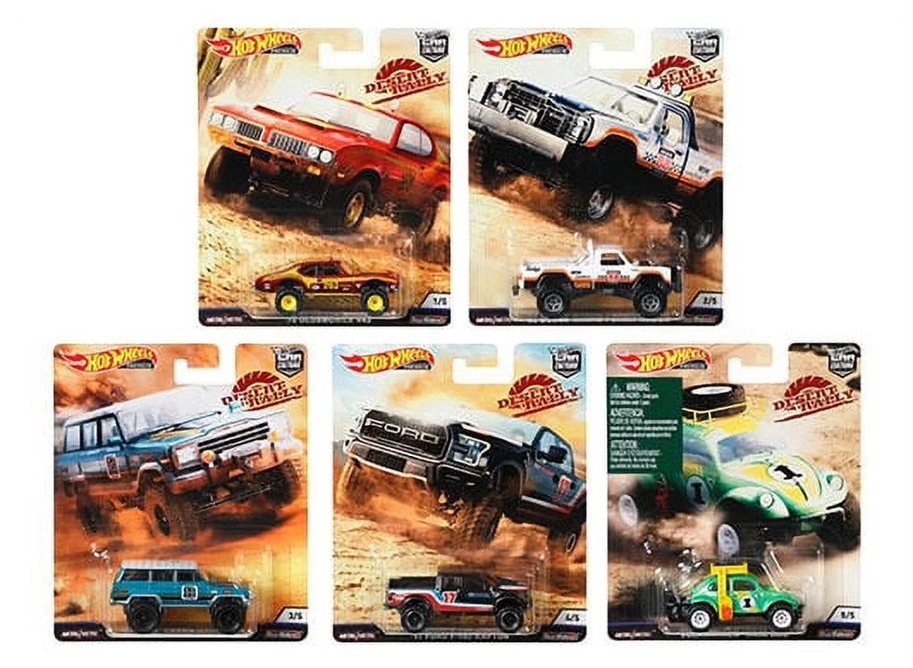 Hot Wheels 2019 Car Culture Desert Rally Series Set of 5 Cars, Premium 1/64 Diecast Model Cars FPY86-956K
