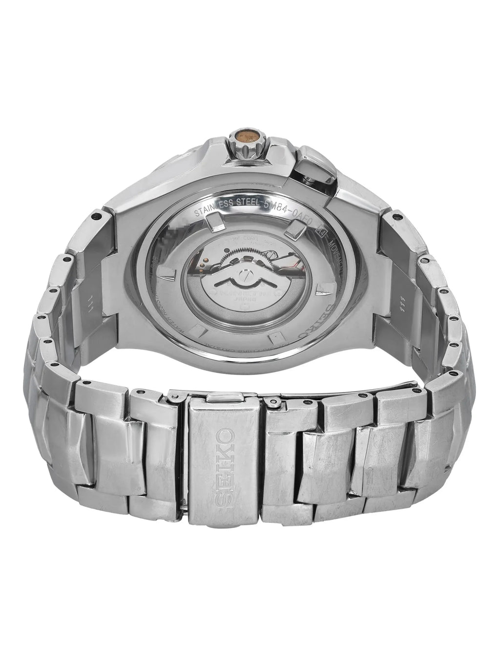 Pre-owned Seiko Coutura 43mm Date Day Steel Mens Watch SRN063 (Good)