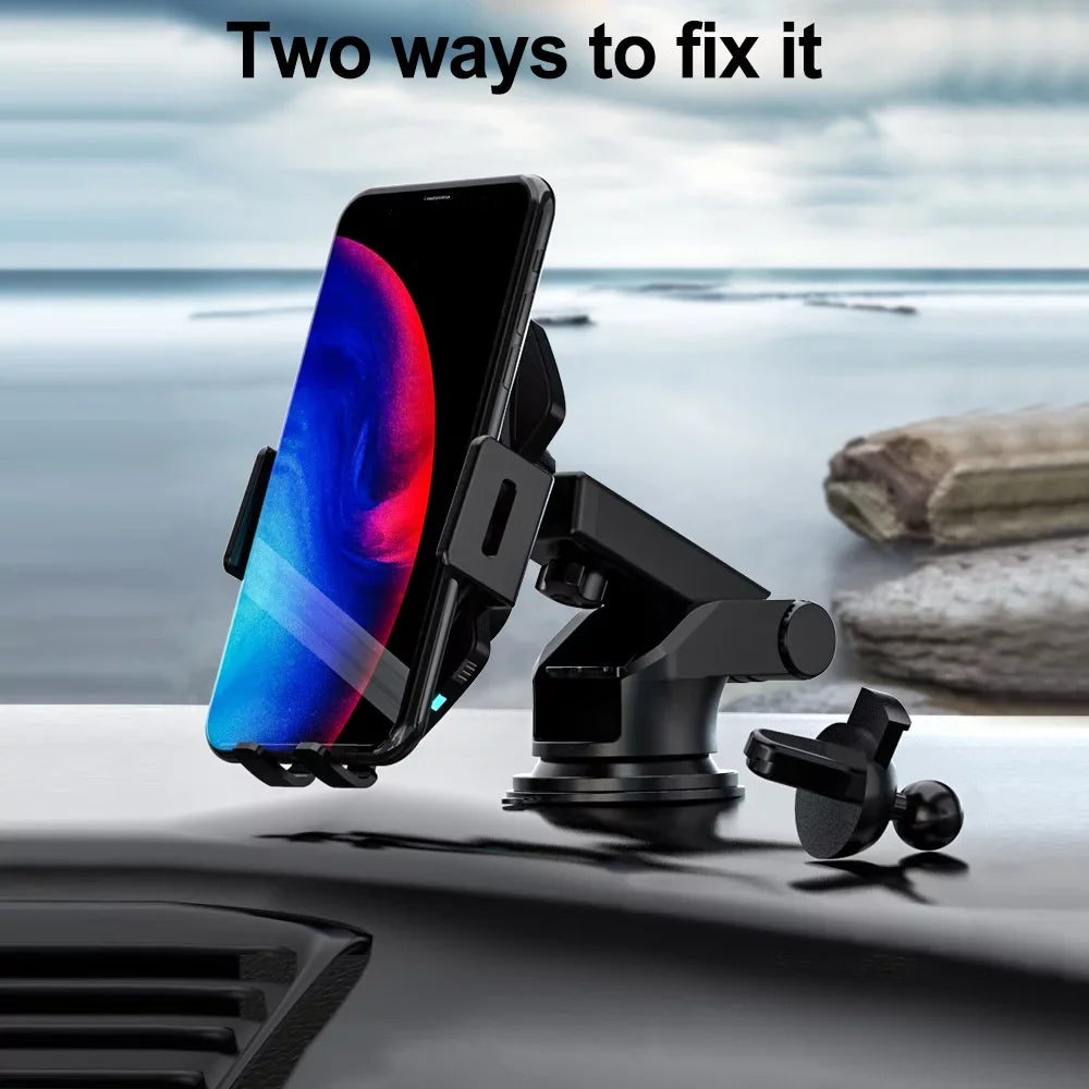 Wireless Car Charger, Saoqi 10W Smart Sensor Auto Clamping Air Vent Dashboard Windshield Car Phone Holder Mount, iPhone, Samsung, Google, LG, etc