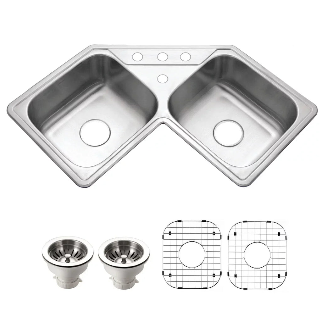 Houzer LCR-3221-1 31-7/8" x 31-7/8" Stainless Steel Topmount Kitchen Sink