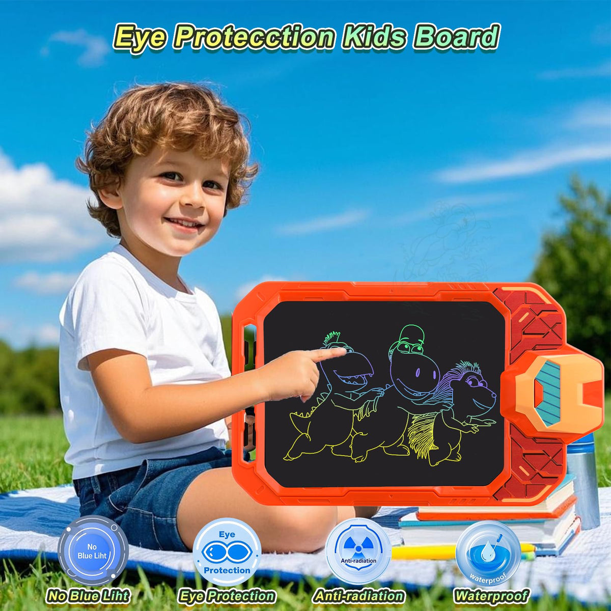 LCD Writing Tablet for Kid, Spider Design Drawing Pad, 10 Inch