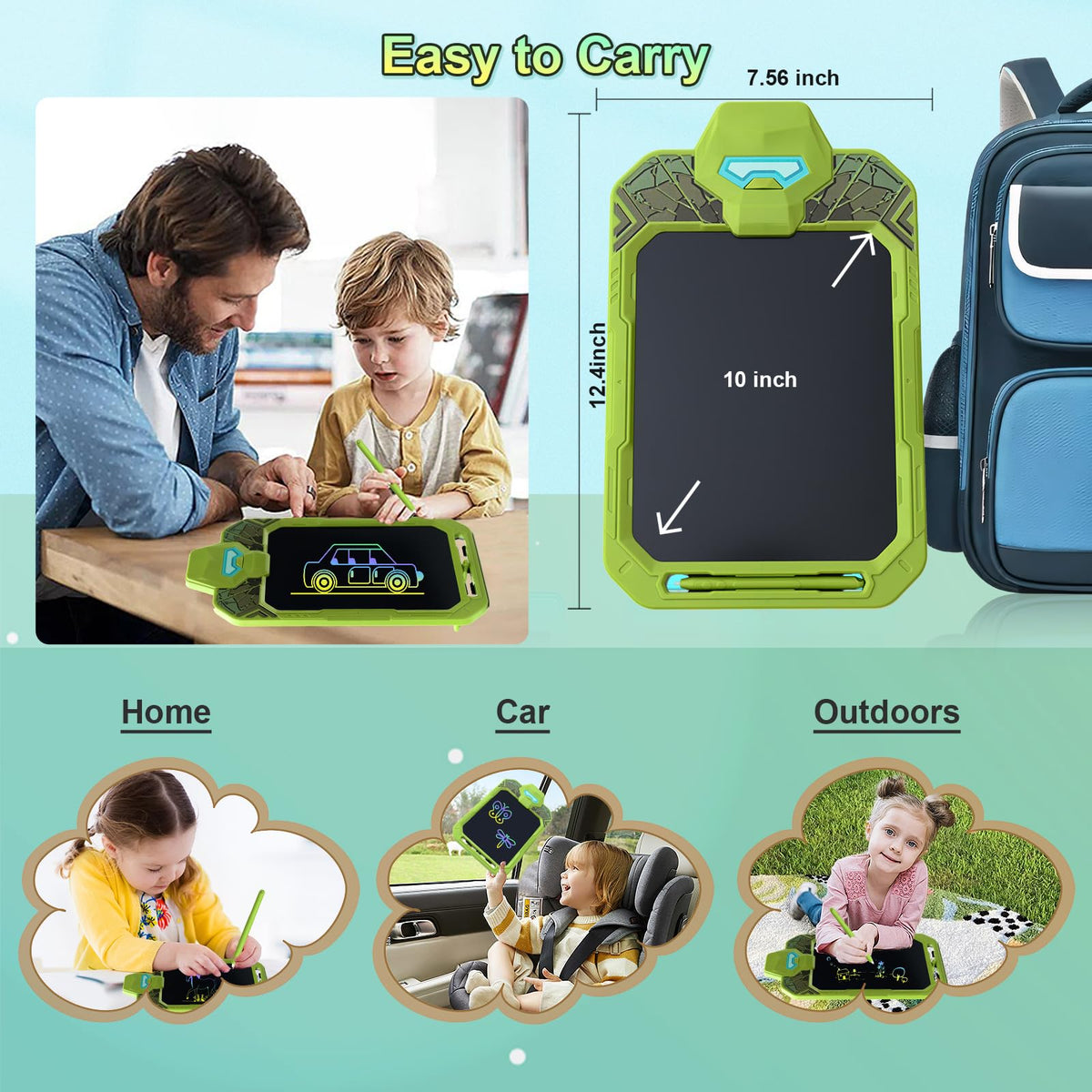 LCD Writing Tablet for Kid, Spider Design Drawing Pad, 10 Inch
