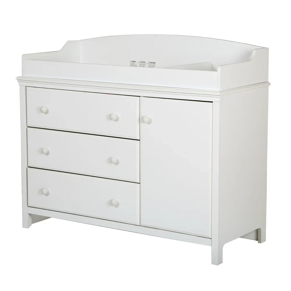 South Shore Furniture South Shore Cotton Candy Changing Table with Removable Changing Station, Pure White