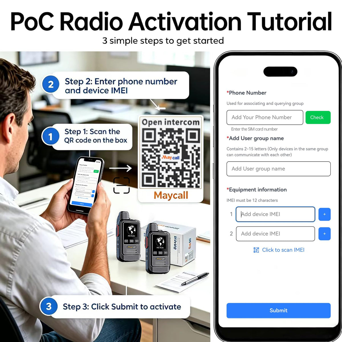 Global Lifetime Free Rapid 4G LTE PoC Radio Walkie Talkies Unlimited Range