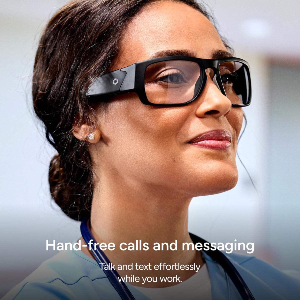 Lucyd Armor Smart Safety Glasses, TR90 Frame, Light Adaptive Lenses, Open Ear Speakers & Microphone - ANSI Z87.1