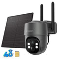 TMEZON 4G LTE Cellular Security Camera Wireless Solar Powered, 3MP WiFi Surveillance Camera with Spotlight Color Night Vision IP66 Waterproof Home Surveillance Camera