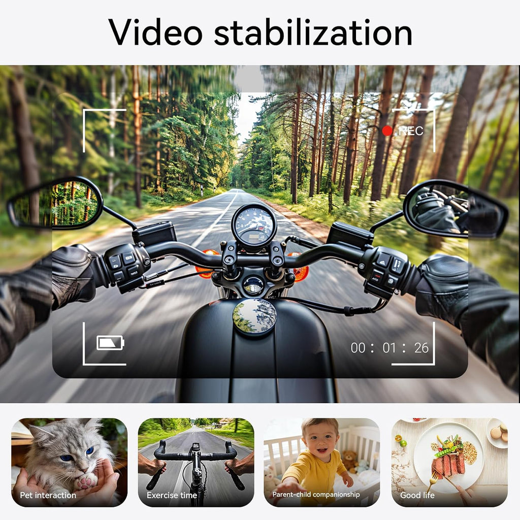 Smart AI Glasses with Camera, 1080P HD Video & 8MP Photo Capture, Real-Time Translation, Recording Glasses, Wireless Charging, Voice Assistant, Open-Ear Audio, Object Recognition, Bluetooth, 3 Lens