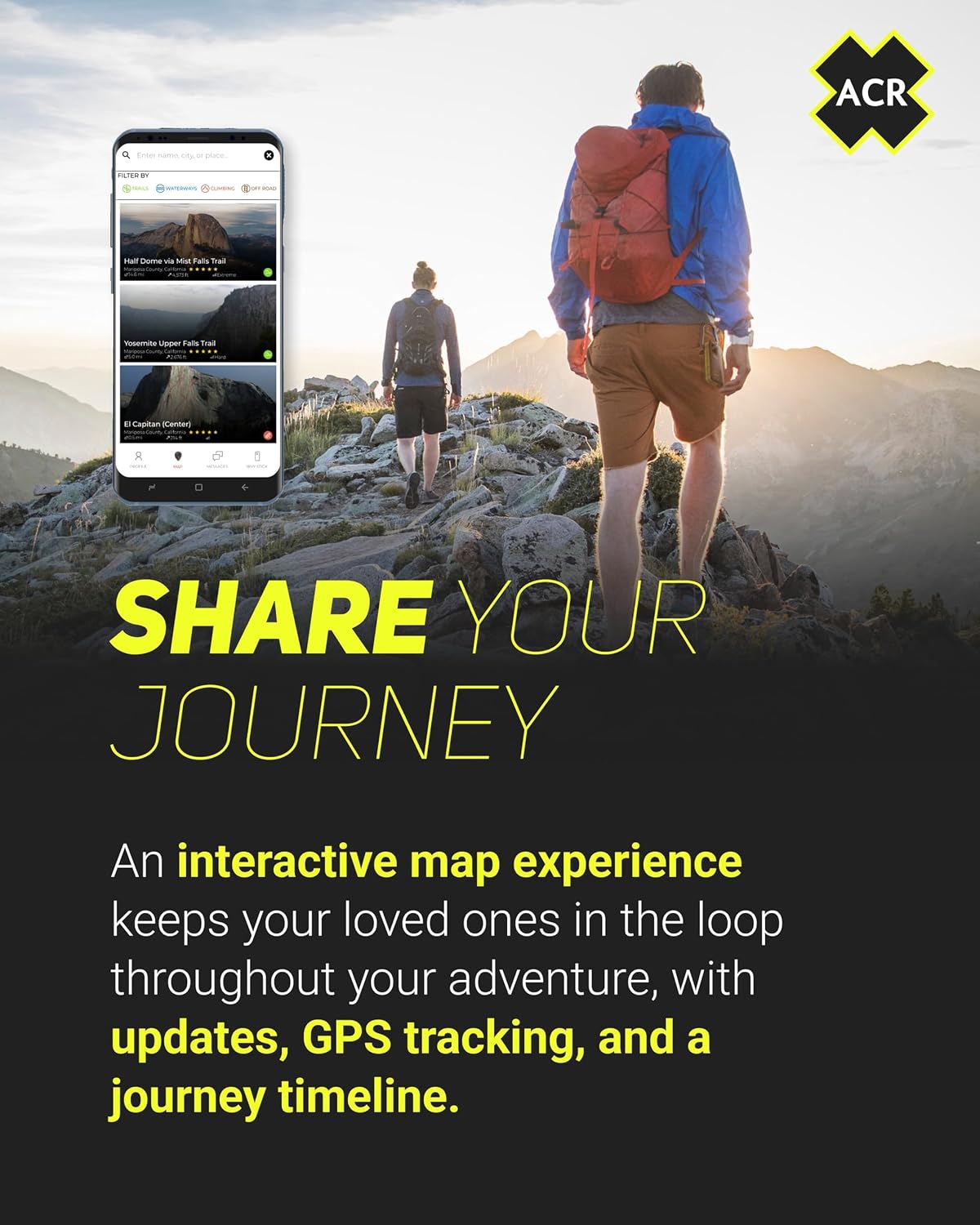 ACR Bivy Stick Satellite Communicator - Two-Way Global SMS, GPS Tracker, Off-Grid Communication, SOS Emergency Beacon, Satellite Messenger & Location Sharing - iOS/Android App