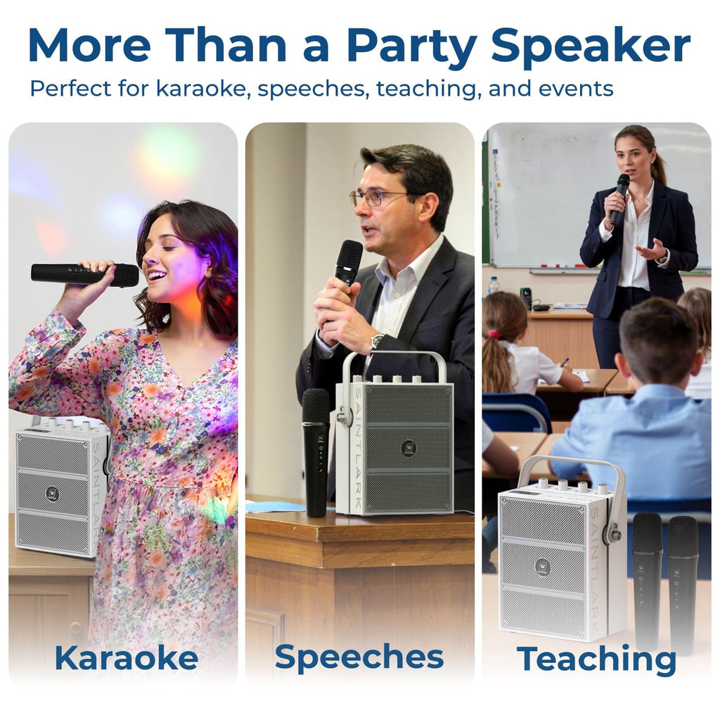 100W Powerful Voice Amplifier with 2 Wireless Microphones S99