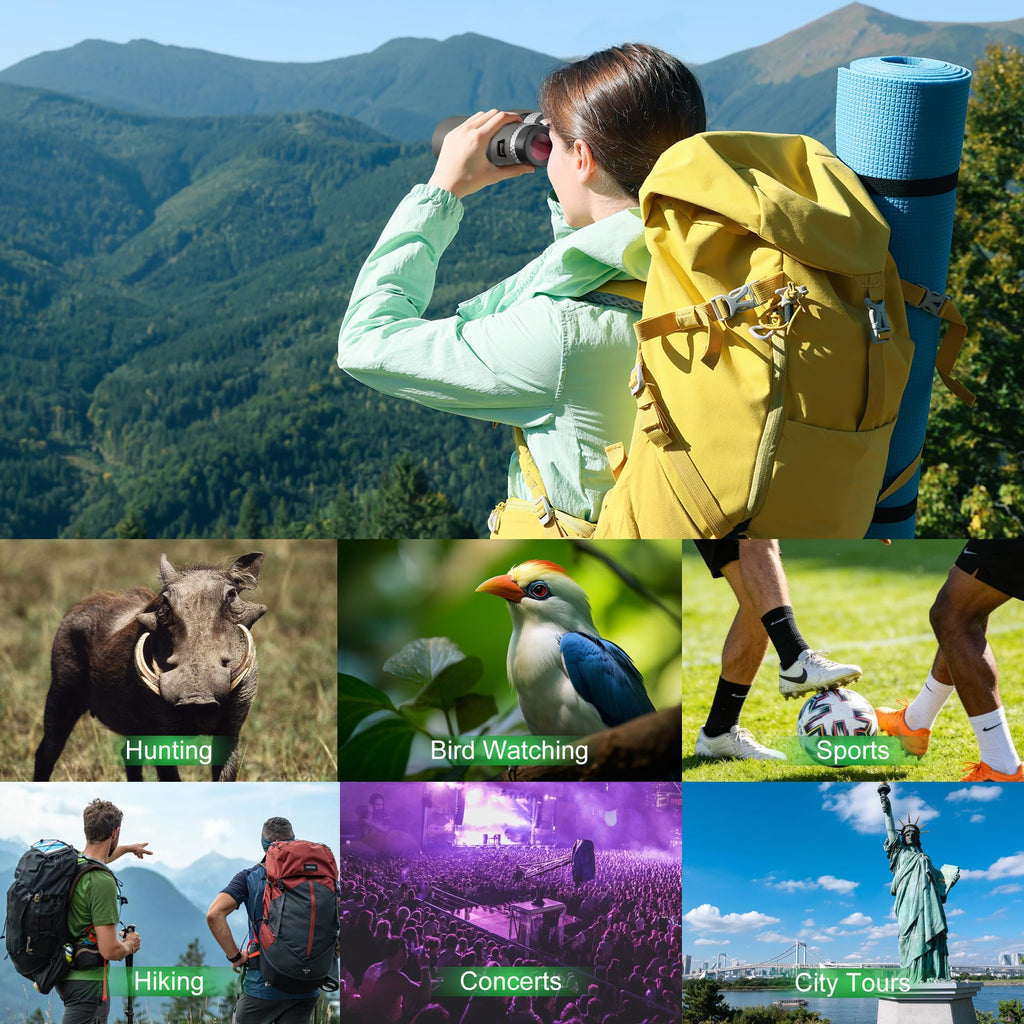 MLight 10-30X50 Zoom Binoculars for Adults, High Powered Military Binoculars for Bird Watching, Hunting, Outdoor, Hiking, Concerts Large View, Waterproof, BK7 Prism, FMC Lens, Low Light Night Vision