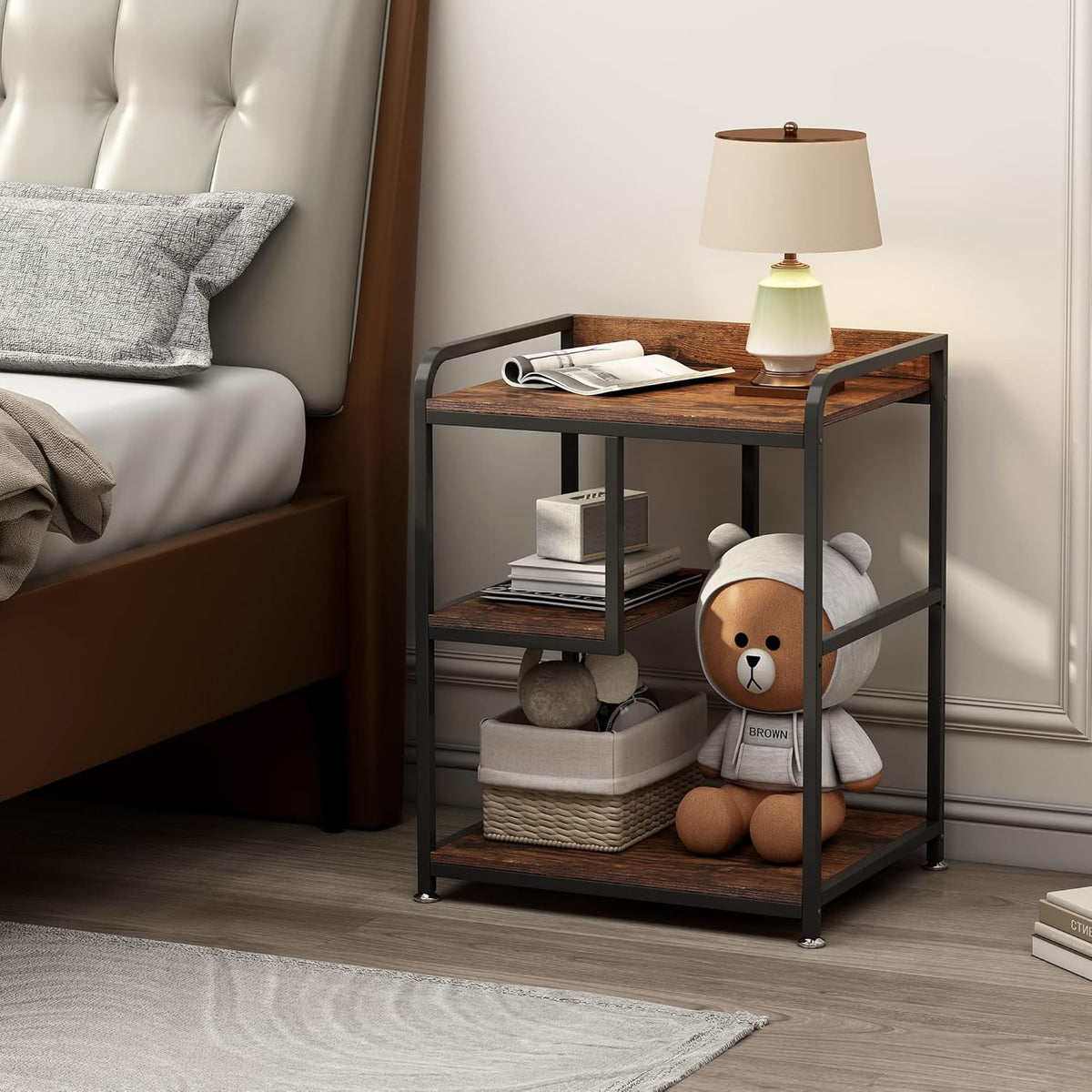 Fannova Large Printer Stand with PC Tower Shelf for Home Office Storage