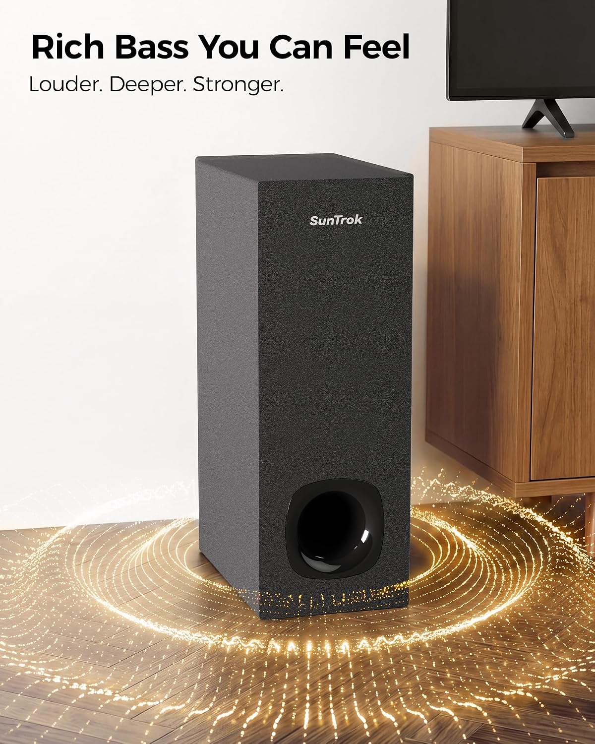 Karaoke Soundbar with Subwoofer for TV and 2 Wireless Microphones