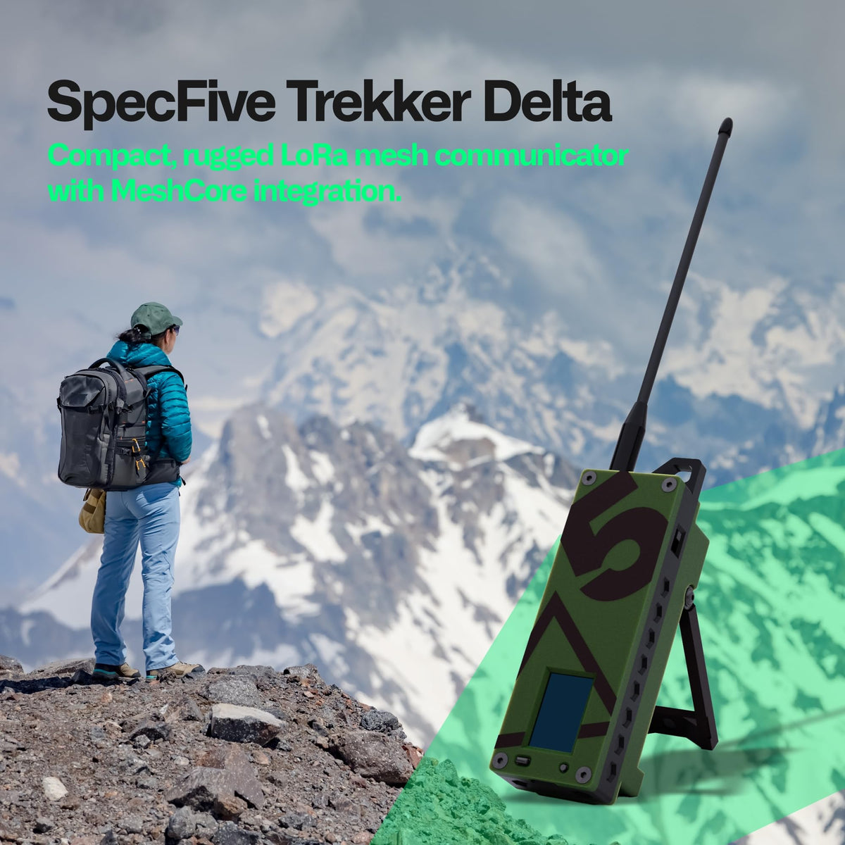 Trekker Delta Off-Grid LoRa GPS Radio, ATAK Meshtastic Communicator
