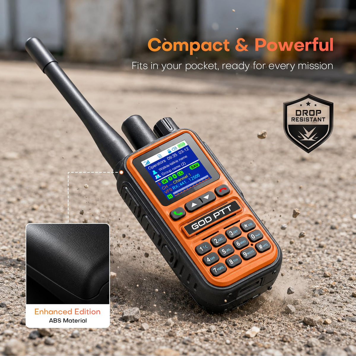 PoC+FRS Dual Mode 4G LTE Long Range Walkie Talkies, Blackï¼2-Pack