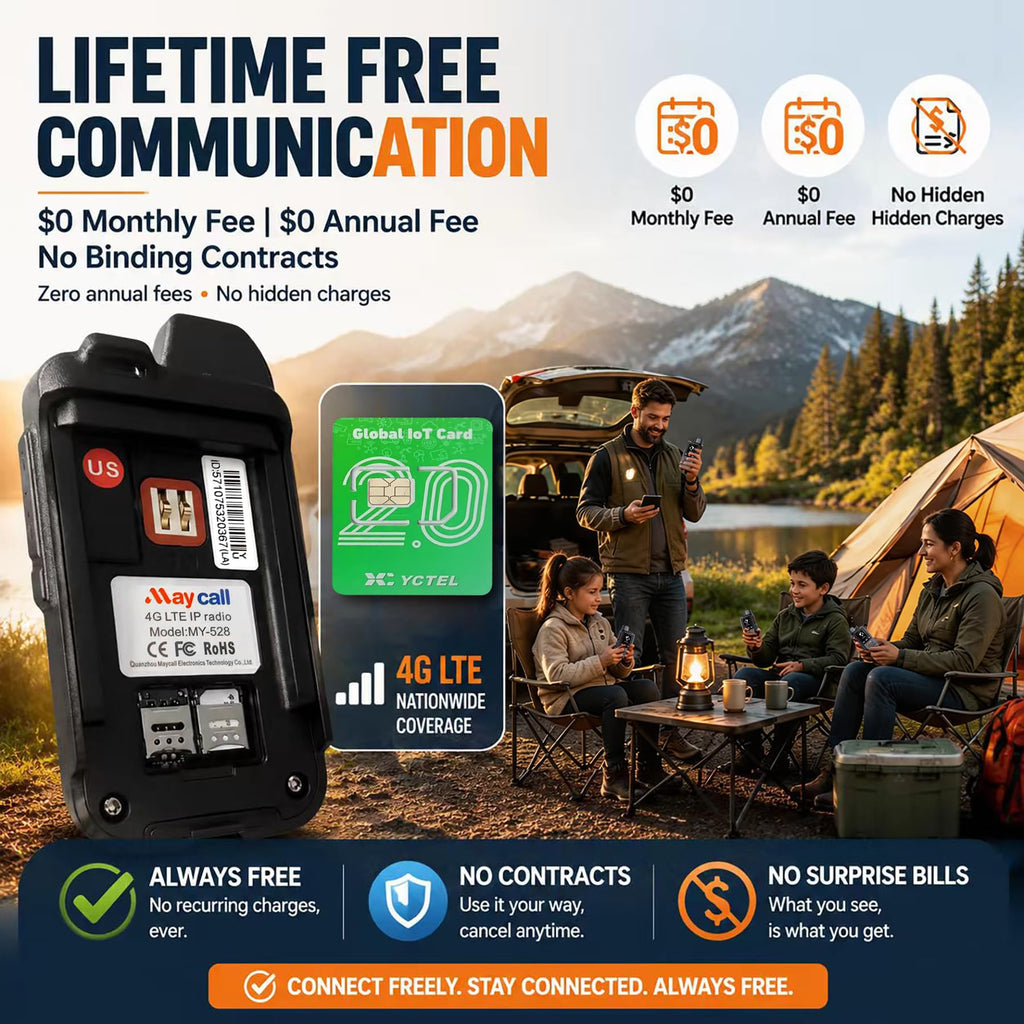 Global Lifetime Free Rapid 4G LTE PoC Radio Walkie Talkies Unlimited Range