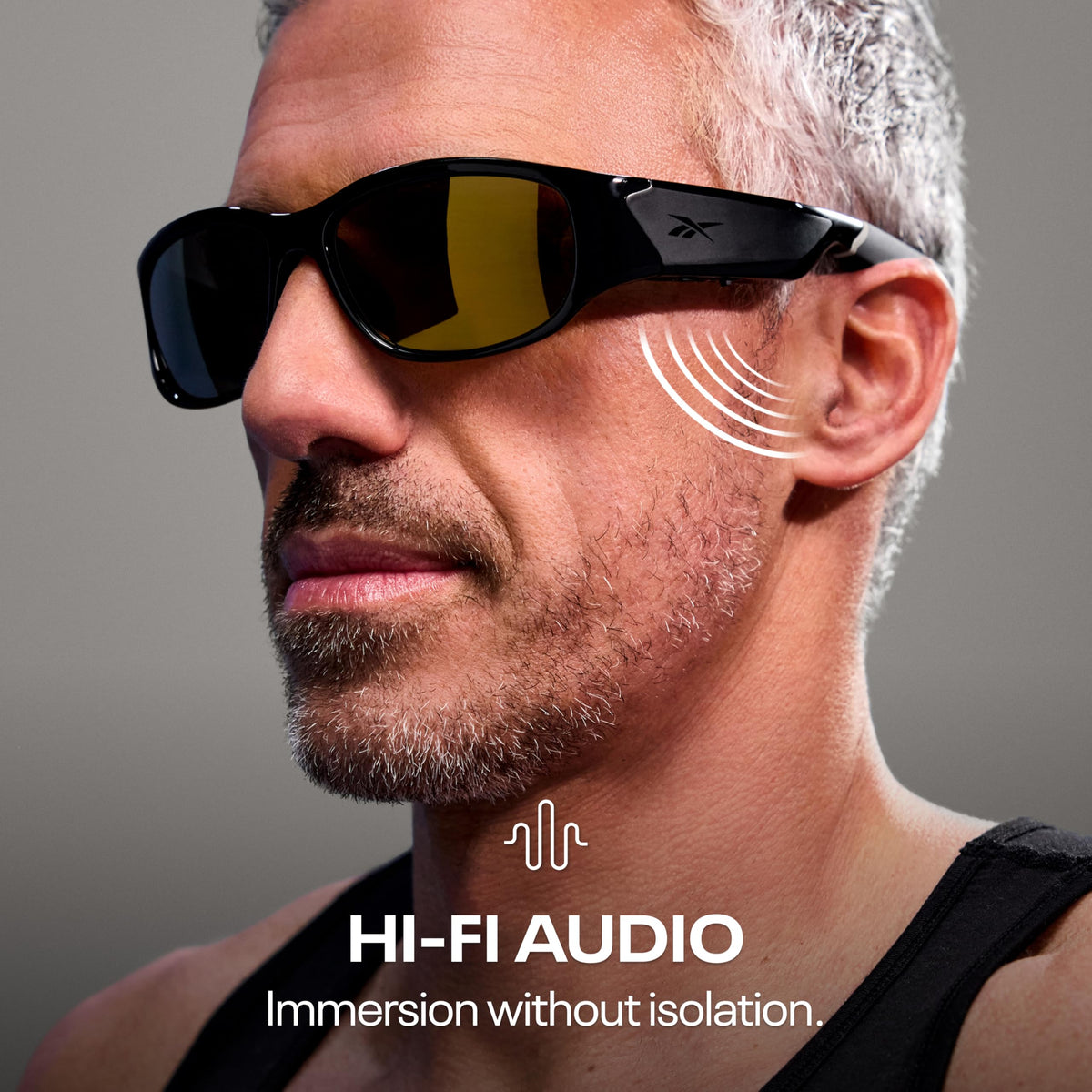 Reebok Flash Smart Audio Glasses, Iridescent Polarized, Powered by Lucyd
