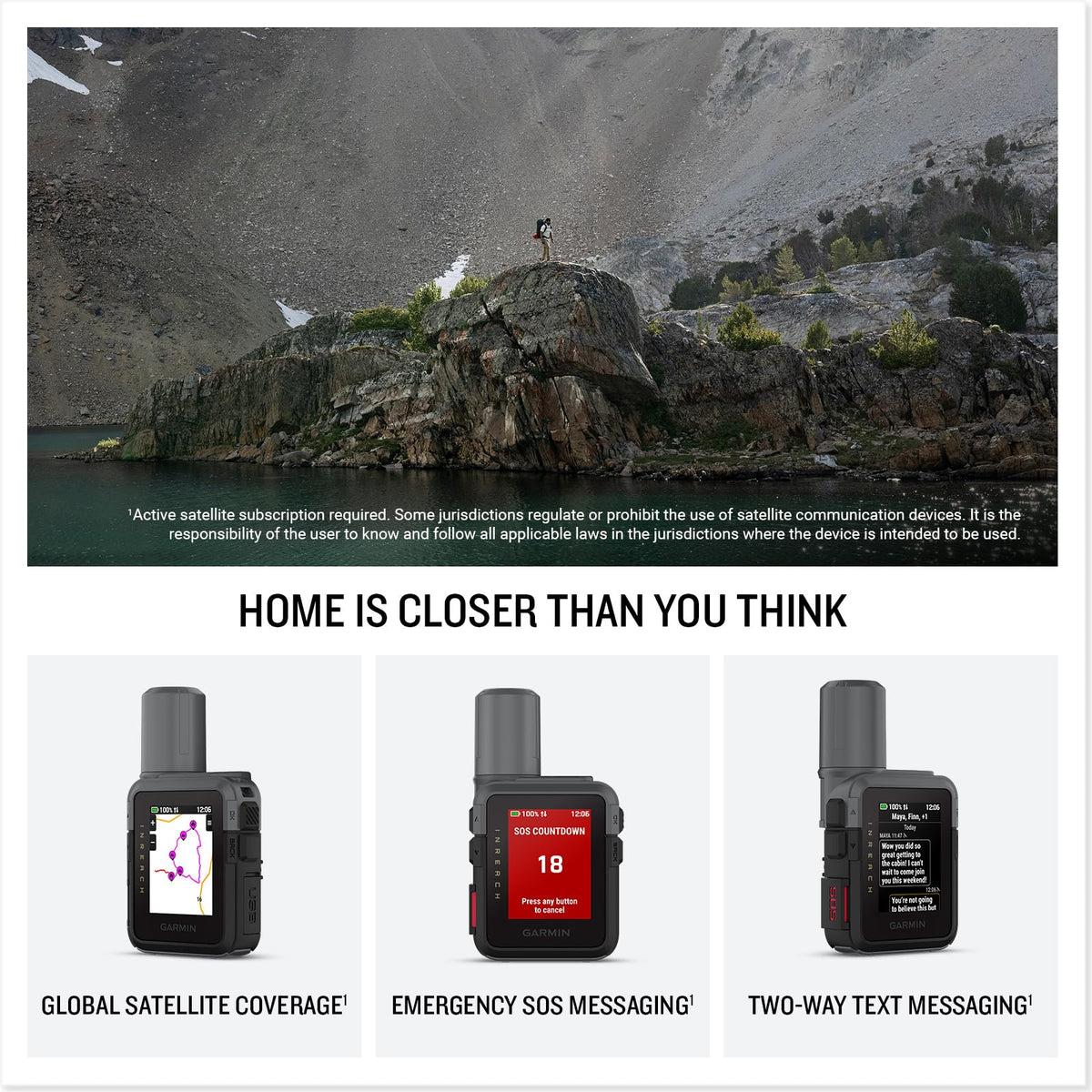 Garmin inReach Mini 3 Plus Satellite Communicator Color Touchscreen Bundle