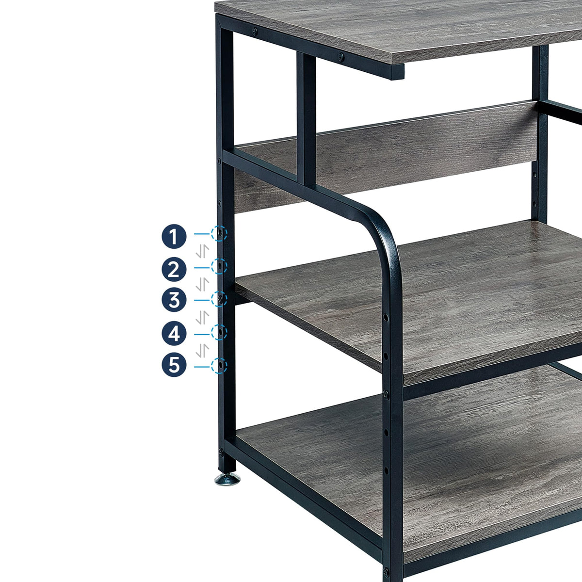 Fannova 23.6"x18.9"x30" Large Printer Stand with Adjustable Storage Shelf