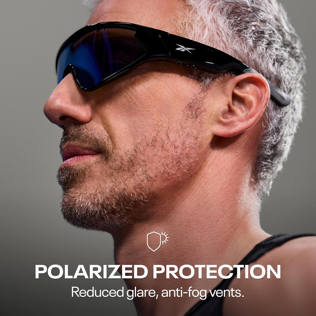 Reebok Flash Smart Audio Glasses, Iridescent Polarized, Powered by Lucyd