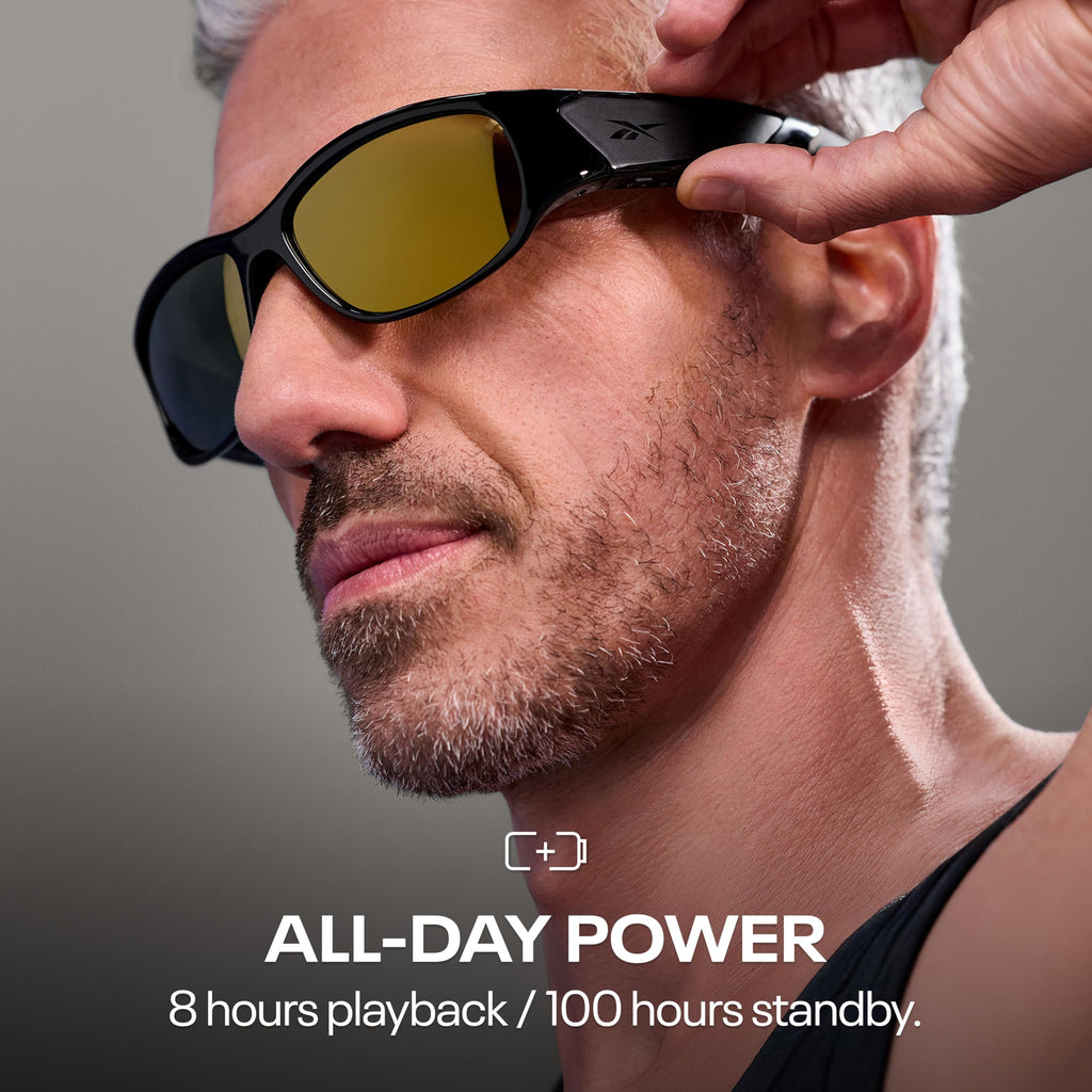 Reebok Flash Smart Audio Glasses, Iridescent Polarized, Powered by Lucyd
