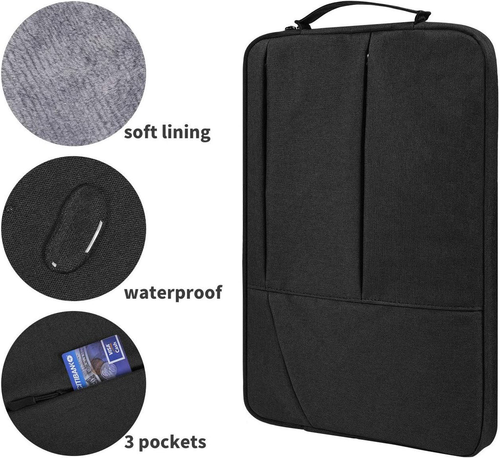 Graphics Drawing Tablet Carry Case with Artist Glove Compatible for Wacom Intuos Pro PTH660 Medium Case Huion H1060P, H950P, HS610, Xp-Pen Deco 01 V2, Ugee M708 and VEIKK A30 (Black)