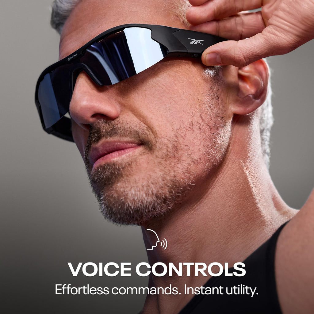 Reebok Flash Smart Audio Glasses, Iridescent Polarized, Powered by Lucyd