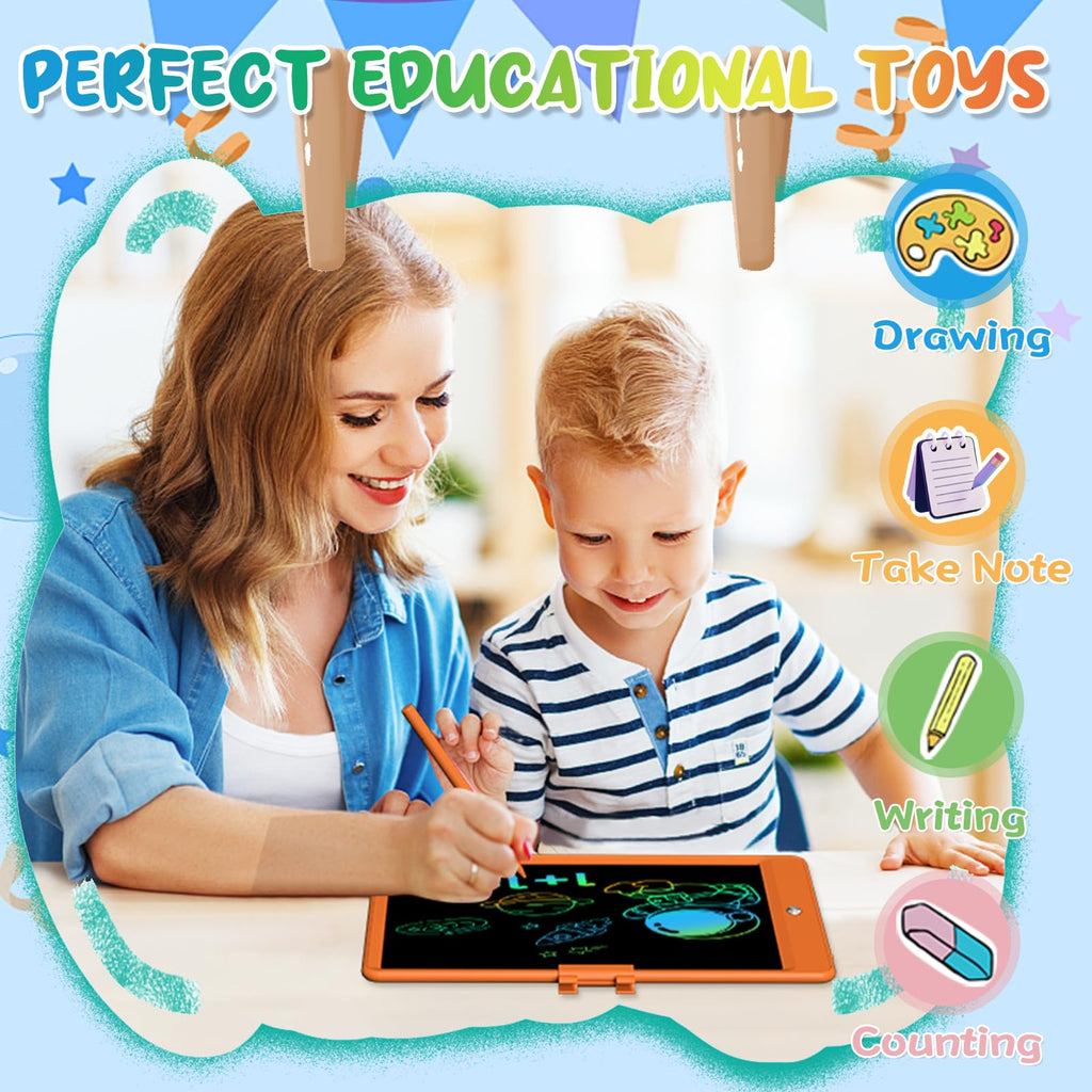 LCD Writing Tablet for Kids 10 Inch Reusable Drawing Tablets for Kids Colorful Writing Board Electronic Drawing Board Educational and Learning Toys for 2-4 Year Old Boys